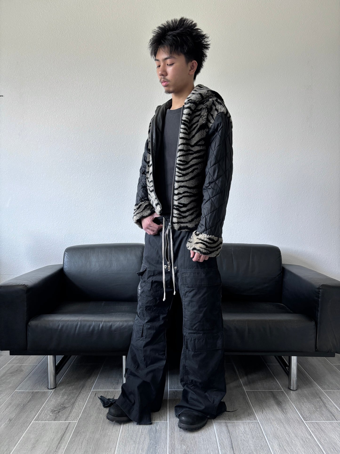 Reversible Leopard Print Leather Jacket