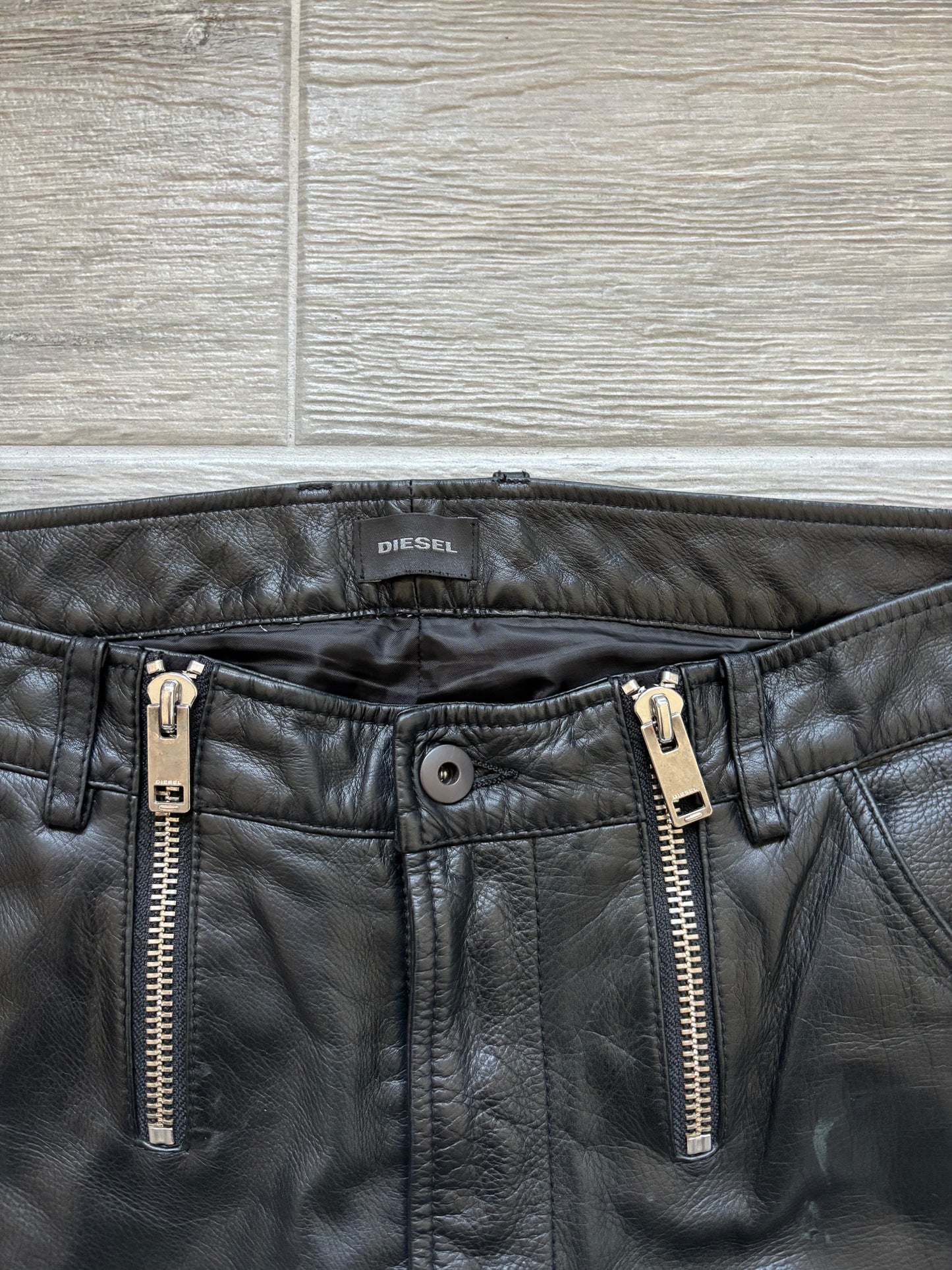 Diesel Multi-zip Leather Cargos