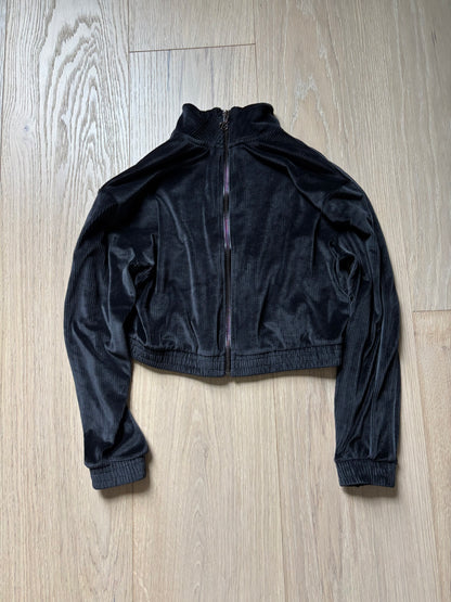 Women's Cropped Velour Track Zip