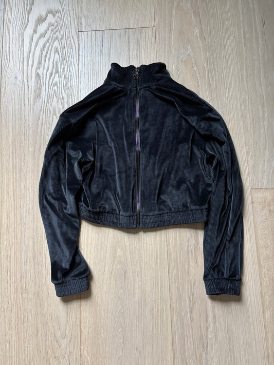 Women's Cropped Velour Track Zip