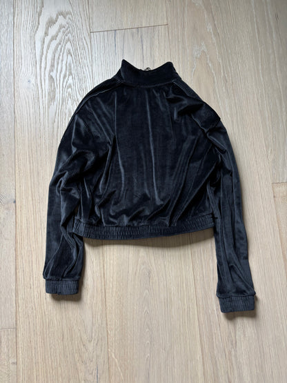 Women's Cropped Velour Track Zip