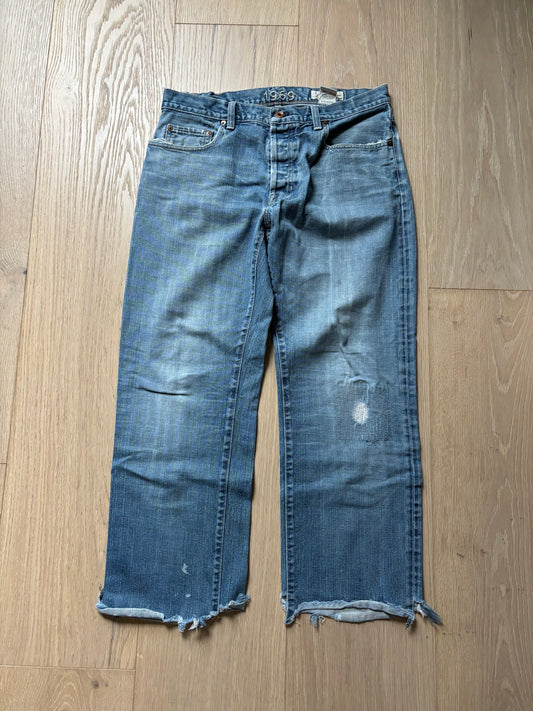 Gap 1969 Raw Hem Blue Jeans