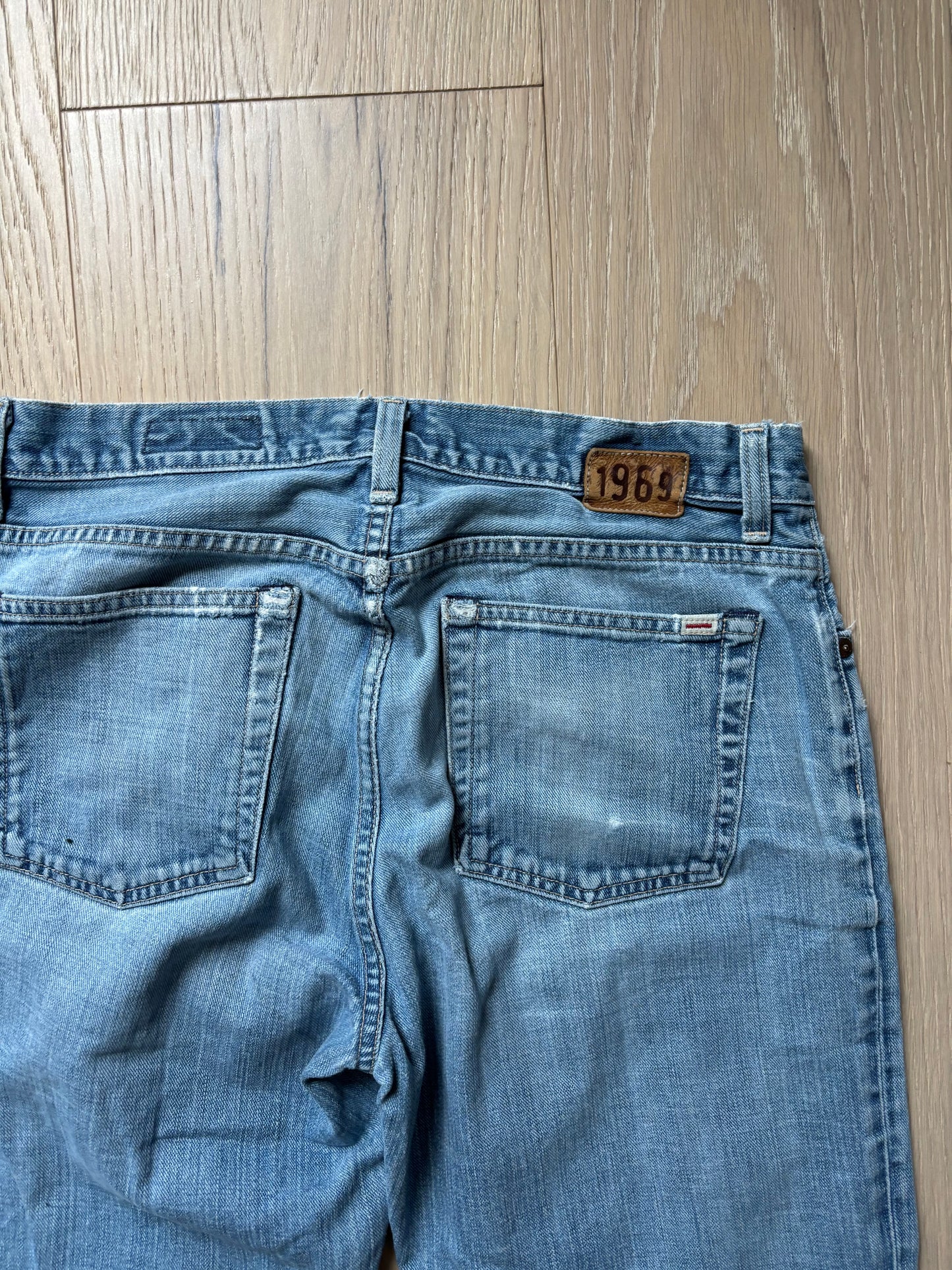 Gap 1969 Raw Hem Blue Jeans