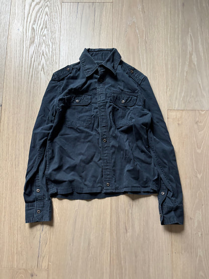 Black Woodlands Button Up