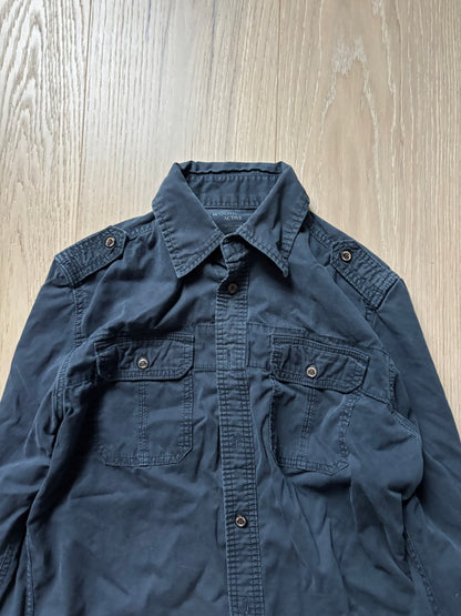 Black Woodlands Button Up