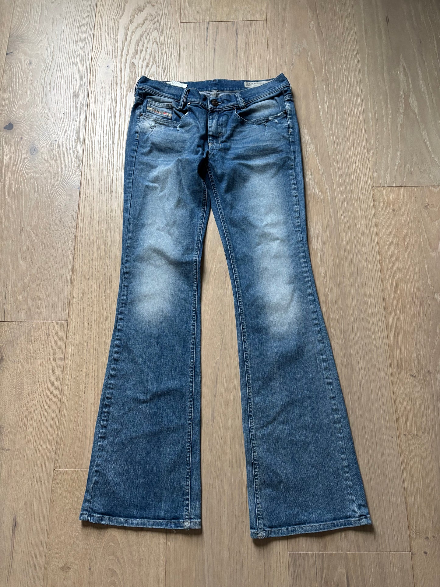 Diesel Low-Rise Blue Bootcut Jeans