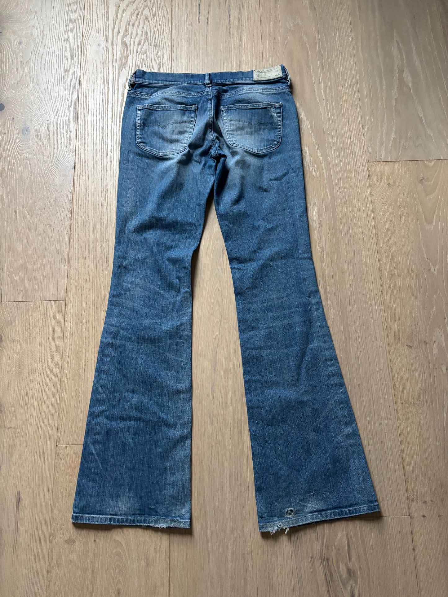 Diesel Low-Rise Blue Bootcut Jeans
