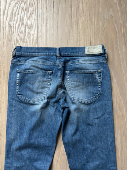 Diesel Low-Rise Blue Bootcut Jeans