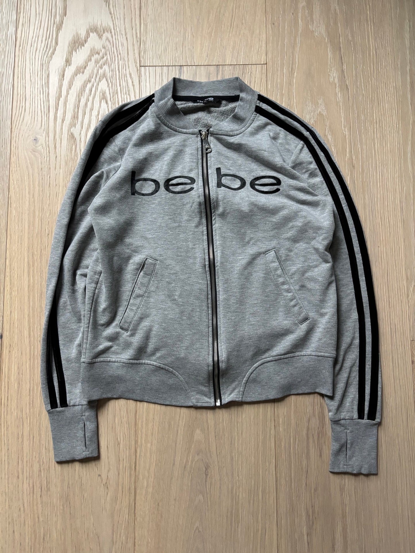 Women's Bebe Gray Track Zip