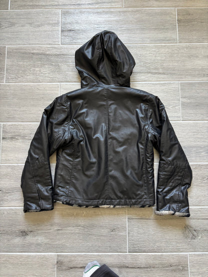 Reversible Leopard Print Leather Jacket